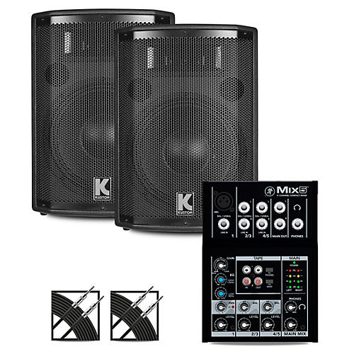 Mix5 Mixer and Kustom HiPAC Speakers
