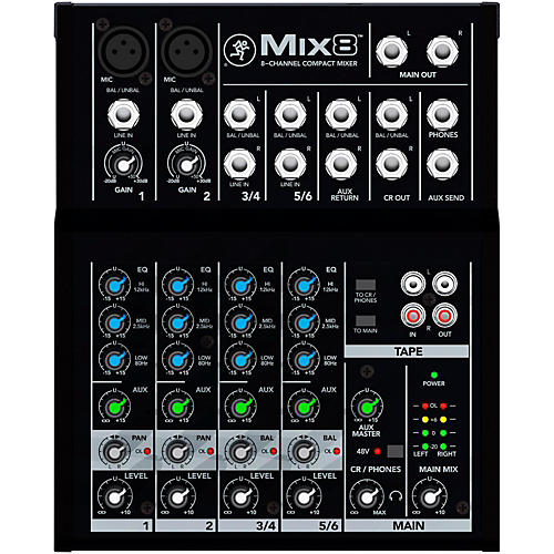 Mackie Mix8 8-Channel Compact Mixer