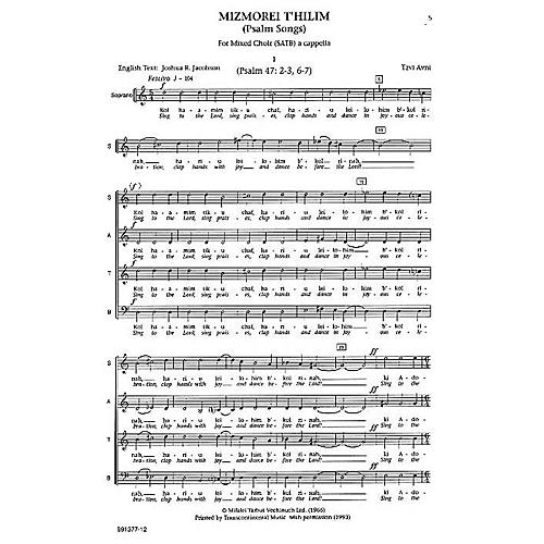 Mizmorei T'hilim (Psalm Songs) SATB composed by Tzvi Avni