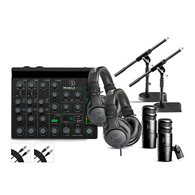 Mackie MobileMix Content Creator Bundle With AT2040 Microphones & ATH-M20X Headphones