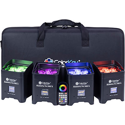 ColorKey MobilePar Pro Hex 6 LED Uplight 4-Pack