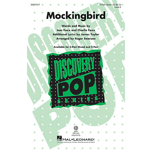 Hal Leonard Mockingbird (Discovery Level 2) 3-Part Mixed arranged by Roger Emerson