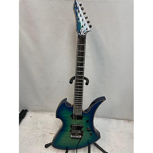 B.C. Rich Mockingbird Exotic FR Solid Body Electric Guitar Blue Quilted Maple