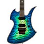 B.C. Rich Mockingbird Extreme Exotic With Floyd Rose Electric Guitar Cyan Blue