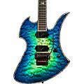 B.C. Rich Mockingbird Extreme Exotic with Floyd Rose Electric Guitar Spalted MapleCyan Blue