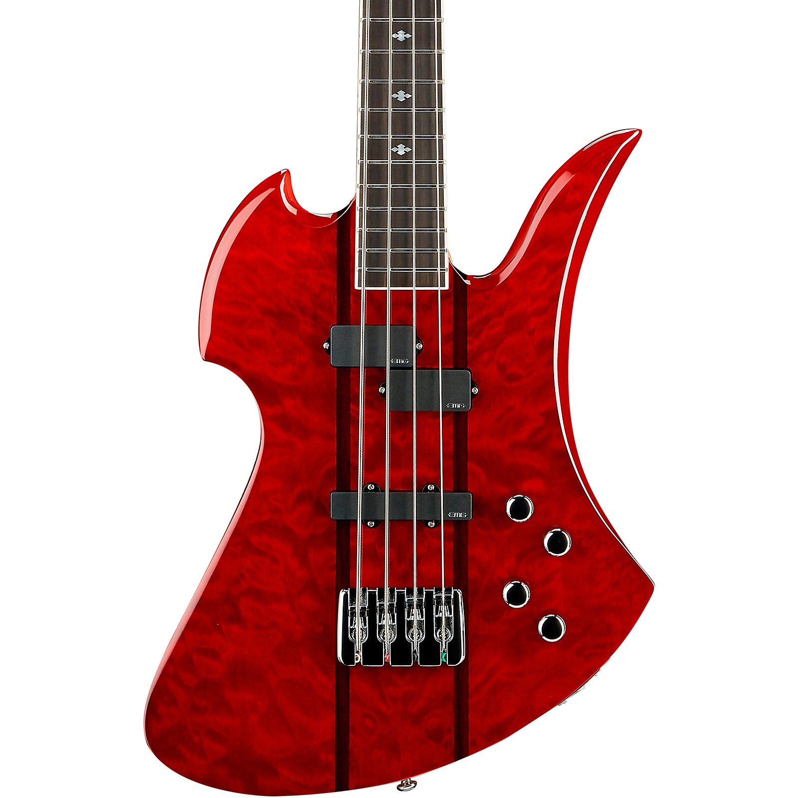 B.C. Rich Mockingbird Heritage Classic Electric Bass Trans Red ...