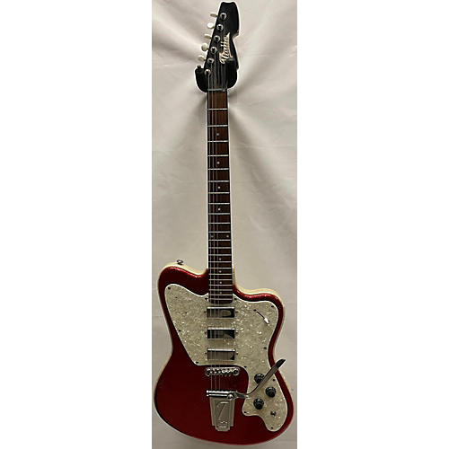 Italia Moderna Solid Body Electric Guitar red Sparkle