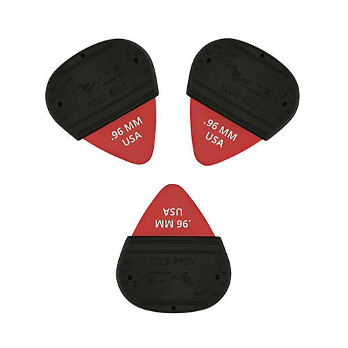 Fender Mojo Grip Dura-Tone Delrin Guitar Picks (3-Pack) Fiesta Red .96 mm