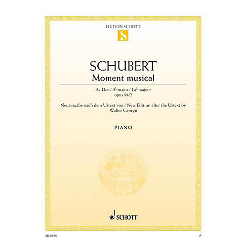 Moment Musicaux No. 2 in A-flat Major, Op. 94, D 780 Schott Series