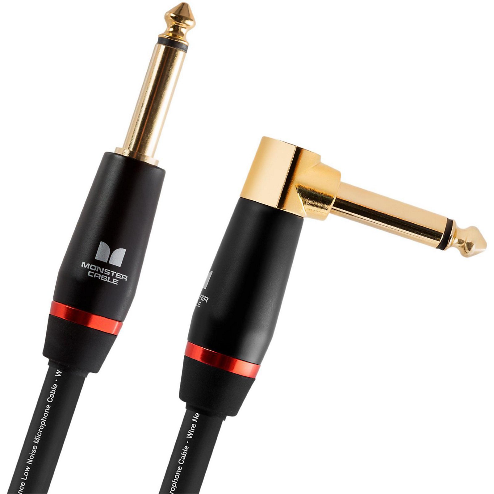 Monster Cable Monster Bass 1/4 Inch Angled to Straight Instrument Cable