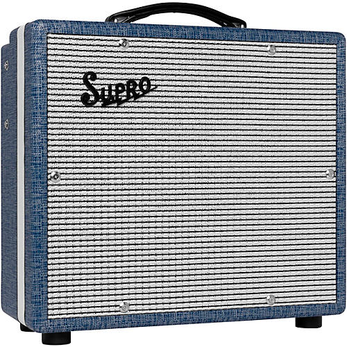 Supro Montauk 15W 1x10 Tube Guitar Combo Amp Blue Rhino Hyde