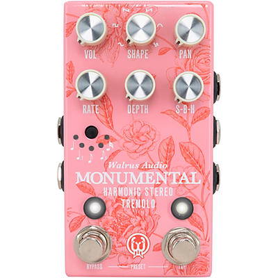 Walrus Audio Monumental Stereo Harmonic Tap Tremolo Effects Pedal Floral Series 2024