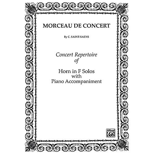 Alfred Morceau de Concert for French Horn By Camille Saint-Sa«ns Book