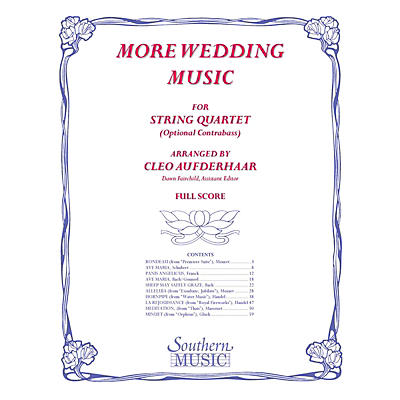 Southern More Wedding Music (Conductor Score) Southern Music Series Arranged by Cleo Aufderhaar