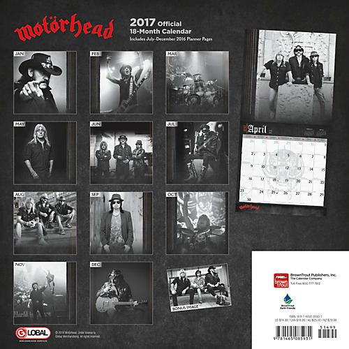 Motorhead 17 Global Calendar