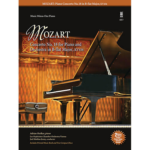 Mozart - Concerto No. 18 for Piano and Orchestra in B-flat Major, KV456 Music Minus One Softcover with CD