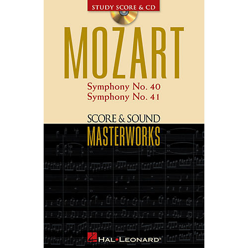 Hal Leonard Mozart - Symphony No. 40 in G Minor/Symphony No. 41 in C Major Study Score with CD by Mozart