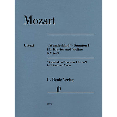 G. Henle Verlag Mozart - Wunderkind Sonatas, Vol 1, K6-9 Henle Music by Mozart Edited by Wolf-Dieter Seiffert