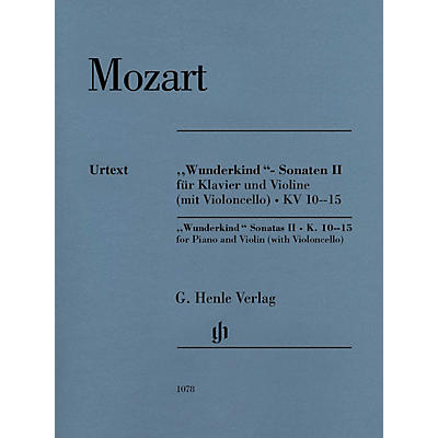 G. Henle Verlag Mozart - Wunderkind Sonatas, Vol 2, K. 10-15 Henle Music by Mozart Edited by Wolf-Dieter Seiffert