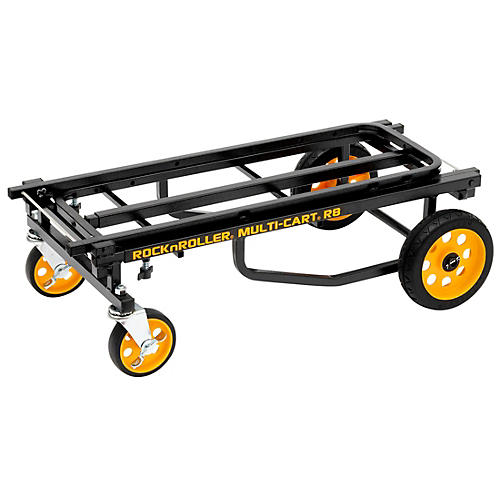 Rock N Roller Multi-Cart R8RT 8-in-1 Midrange Equipment Transporter Cart Black Frame/Yellow Wheels Mid