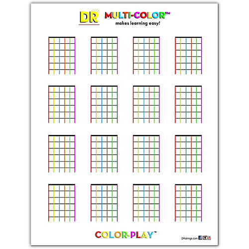 DR Strings Multi-Color Chord Chart