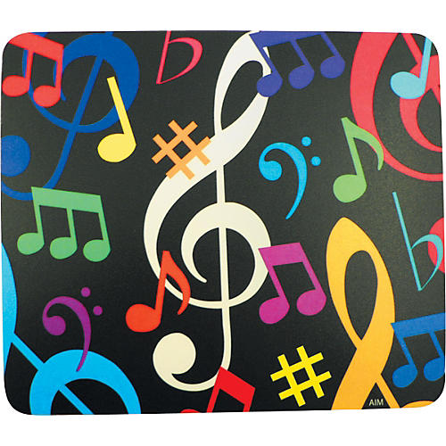 Multi-Color Music Notes Mousepad