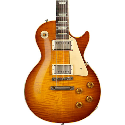 Gibson Custom Murphy Lab 1959 Les Paul Standard Reissue Heavy Aged Electric Guitar Golden Poppy Burst