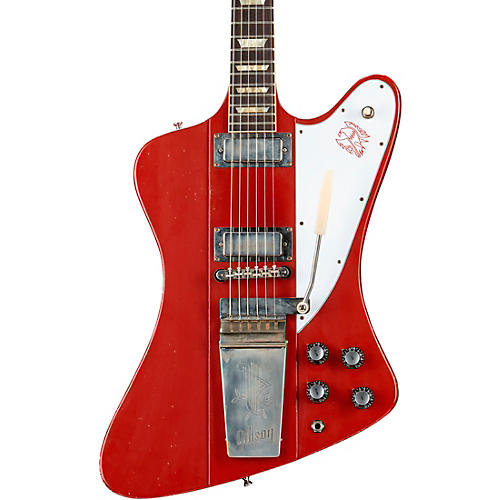 Gibson Custom Murphy Lab 1963 Firebird V w/ Maestro Vibrola Light Aged Electric Guitar Cardinal Red