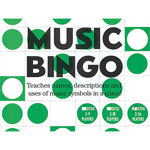 Music Sales Music Bingo (2-36 Players) Music Sales America Series General Merchandise