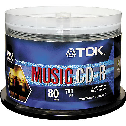 Music CD-R 32X 80-Min 50 Pack Spindle