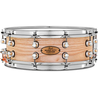 Pearl Music City Custom Solid Shell Snare Ash in Hand-Rubbed Natural Finish