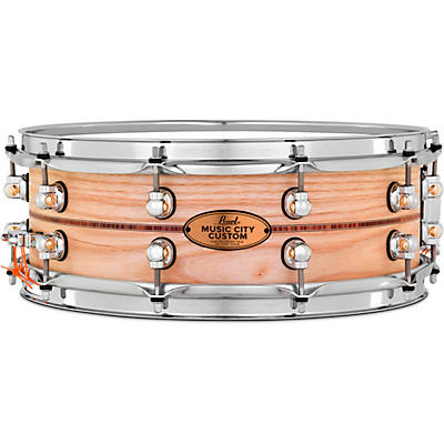 Pearl Music City Custom Solid Shell Snare Ash with Boxwood-Rose Inlay