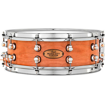 Pearl Music City Custom Solid Shell Snare Cherry in Hand-Rubbed Natural Finish