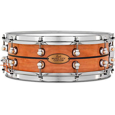 Pearl Music City Custom Solid Shell Snare Cherry with Ebony Inlay