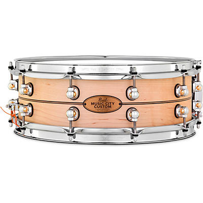 Pearl Music City Custom Solid Shell Snare Maple with Boxwood-Rose Inlay