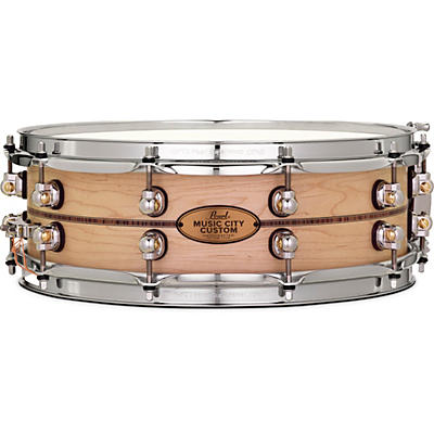 Pearl Music City Custom Solid Shell Snare Maple with Kingwood Center Inlay