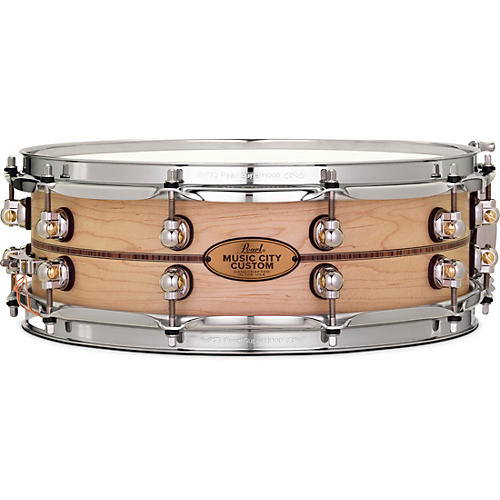 Pearl Music City Custom Solid Shell Snare Maple with Kingwood Center Inlay 14 x 5 in.