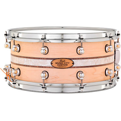 Pearl Music City Custom Solid Shell Snare Maple with Kingwood Royal Inlay