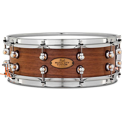 Pearl Music City Custom Solid Shell Snare Walnut in Hand-Rubbed Natural Finish
