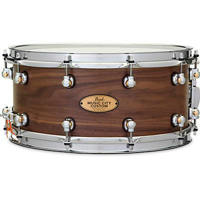 Pearl Music City Custom Solid Shell Snare Walnut in Hand-Rubbed Natural Finish