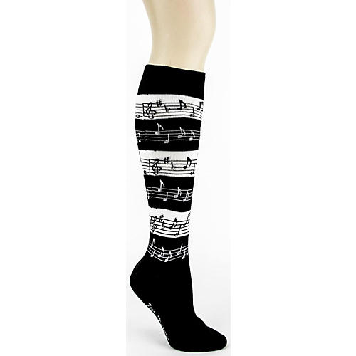 Music Stripe Knee High Socks