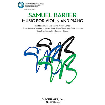 G. Schirmer Music for Violin and Piano String Solo Series Softcover Audio Online Performed by Frank Almond