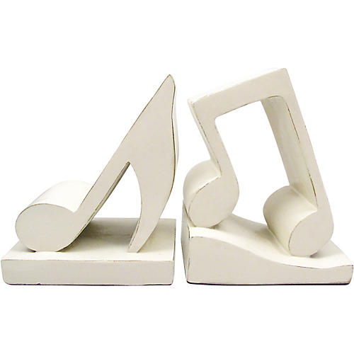 Musical Note Bookends (Antique White)