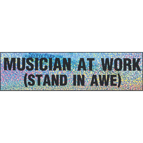 Musician At Work Bumper Sticker