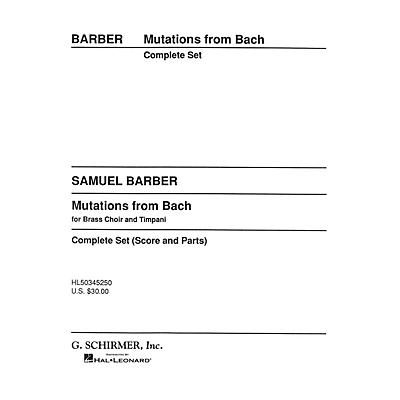 G. Schirmer Mutations from Bach (Score and Parts) Concert Band Composed by Samuel Barber