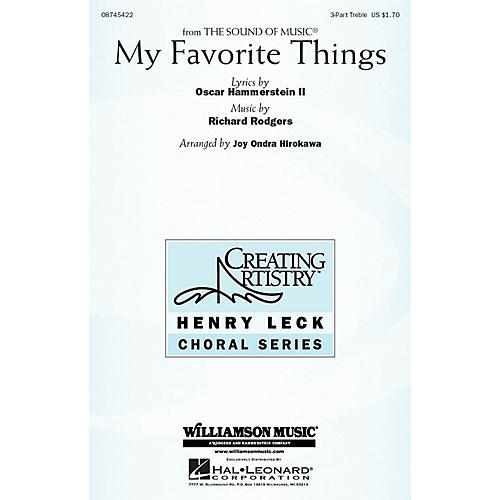 Hal Leonard My Favorite Things 3 Part Treble arranged by Joy Ondra Hirokawa