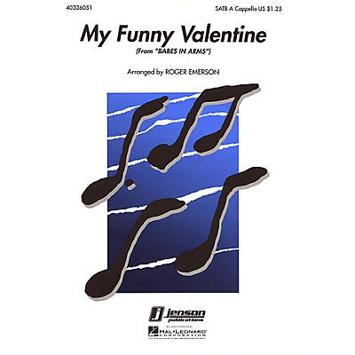 Hal Leonard My Funny Valentine (from Babes in Arms) SATB a cappella arranged by Roger Emerson