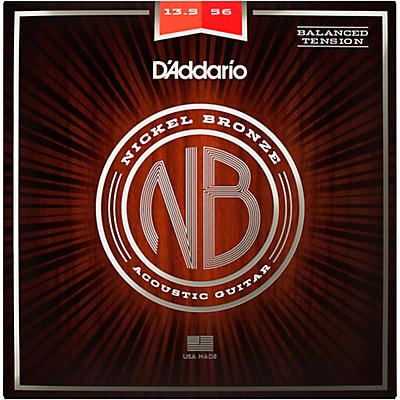 D'Addario NB13556BT Nickel Bronze Acoustic Guitar Strings - Balanced Tension Medium
