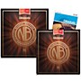 D'Addario NB1356 Nickel Bronze Medium Acoustic Strings 2-Pack With EJ16 Phosphor Bronze Light Acoustic Strings Single Pack