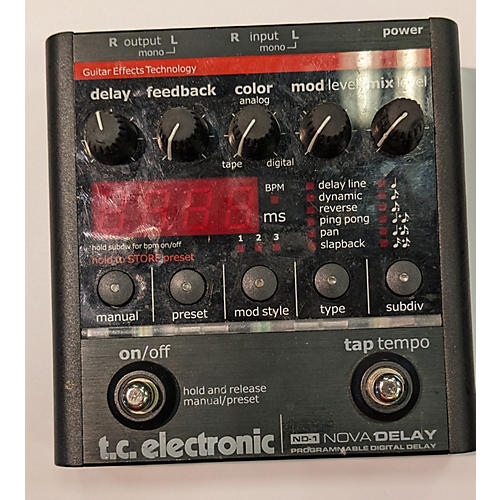 TC Electronic ND1 Nova Delay Effect Pedal | Musician's Friend